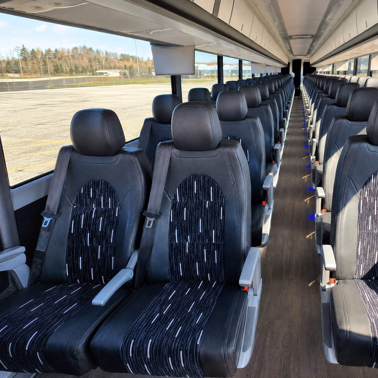 hialeah charter bus rental interior